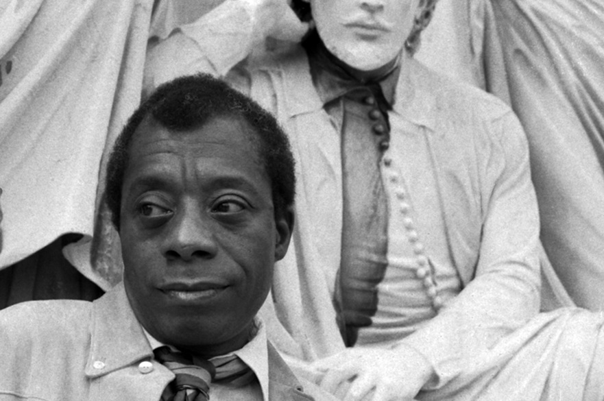 A photograph of James Baldwin